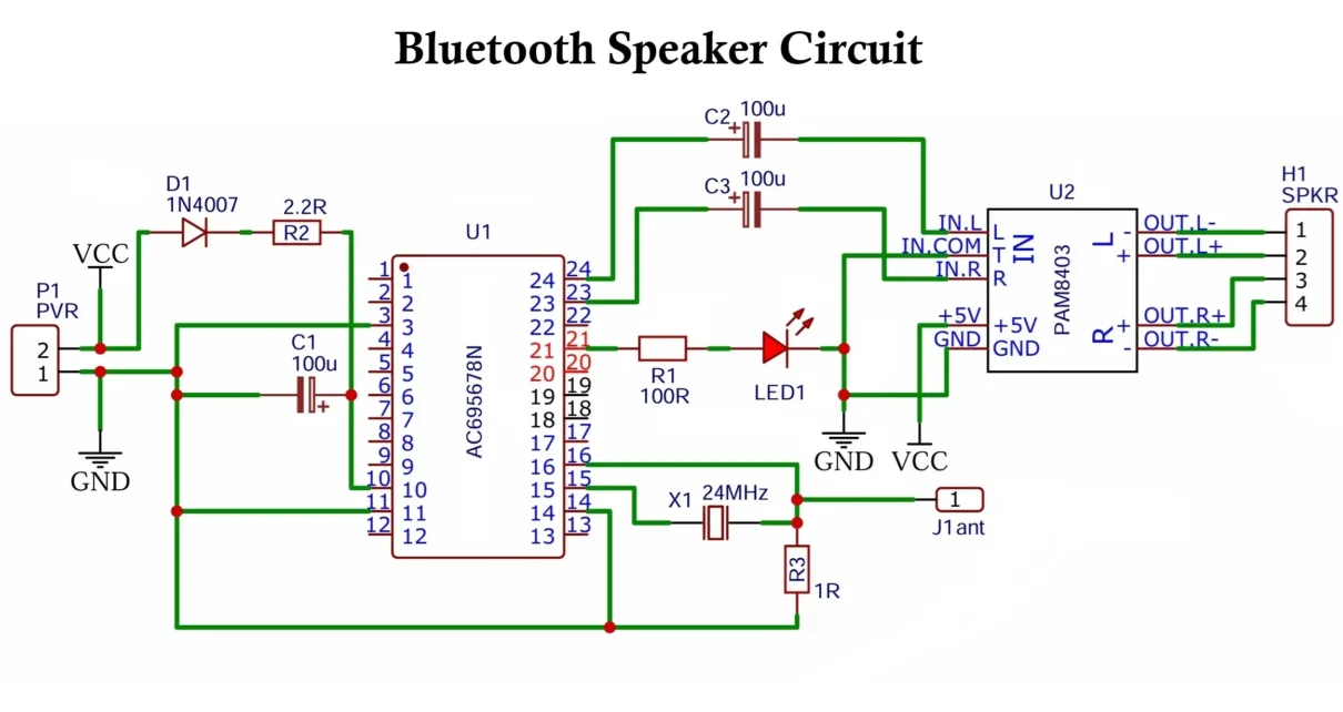 Bluetooth Speaker Circuit